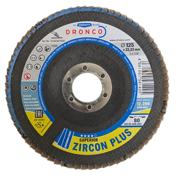 DRONCO Fächerschleifscheibe Korn 80